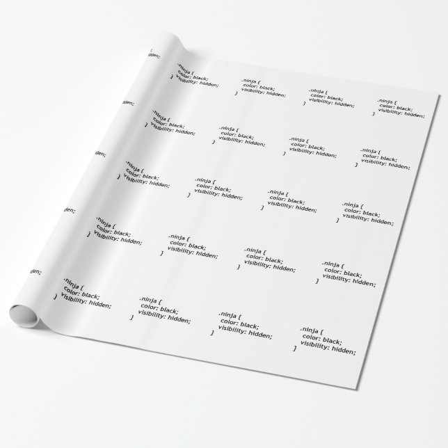 Ninja-Code, Skript Geschenkpapier (Ungerollt)