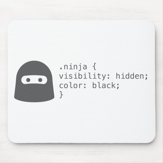 Ninja Computer-Code-Geeky lustige Mausunterlage Mousepad (Vorne)