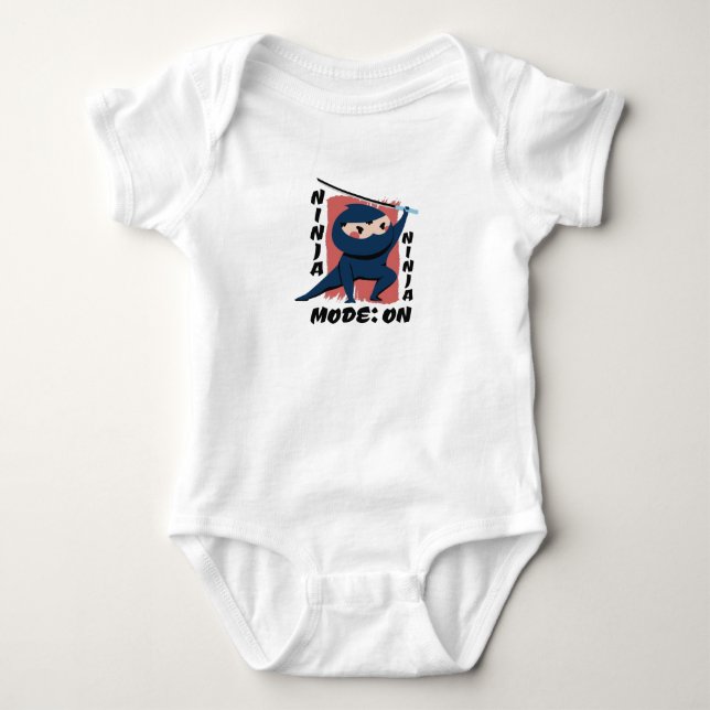 Ninja Costume Baby Strampler (Vorderseite)