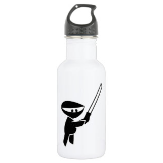 Ninja, das eine Katana Klinge ausübt Trinkflasche