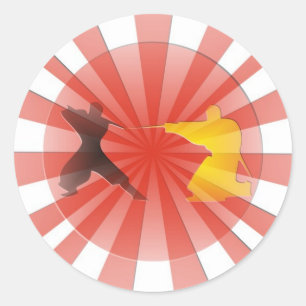 Ninja Dreaming Runder Aufkleber