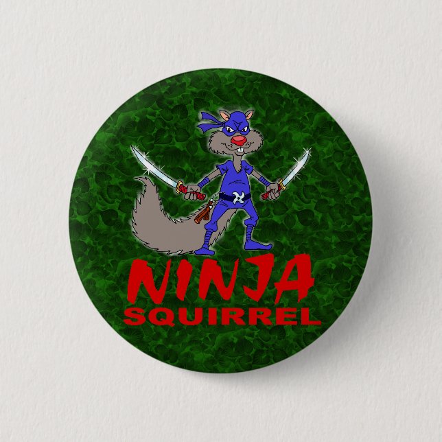 Ninja Eichhörnchen Button (Vorderseite)