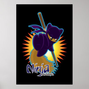Ninja Eichhörnchen Poster