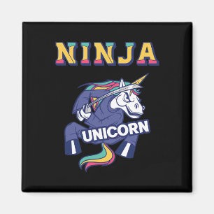 Ninja-Einhorn-Karate-Einhorn-Kickboxen-Kampfsport Magnet
