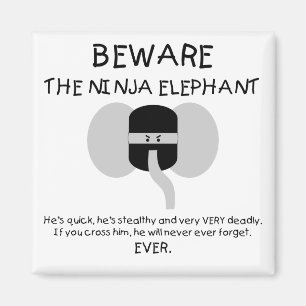 Ninja Elefant Magnet