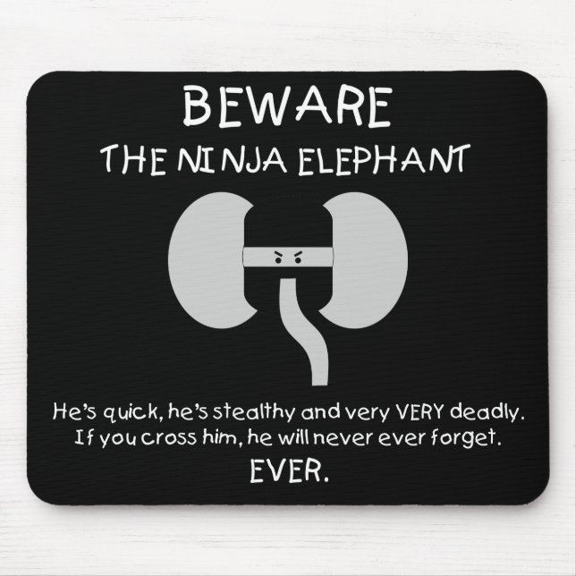 Ninja Elefant! Mousepad (Vorne)