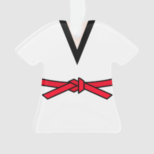 Ninja En Formation Ceinture Rouge Ornement Personn