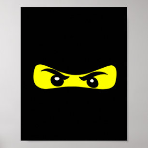 Ninja Eyes Fun Halloween Ninja Kostüm Poster