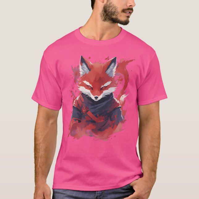 Ninja Fox Art T-Shirt (Vorderseite)