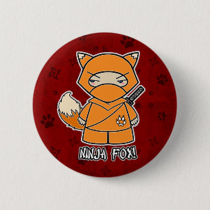 Ninja Fox! Im roten Knopf Button