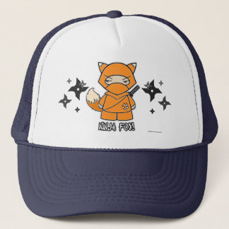 Ninja Fox! Mit Shurikens Hut Truckerkappe