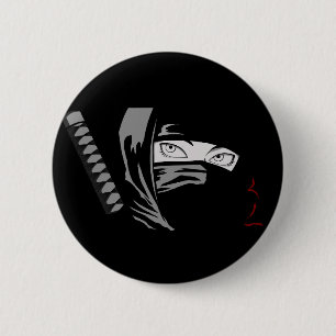 Ninja Frau Kunoichi Button