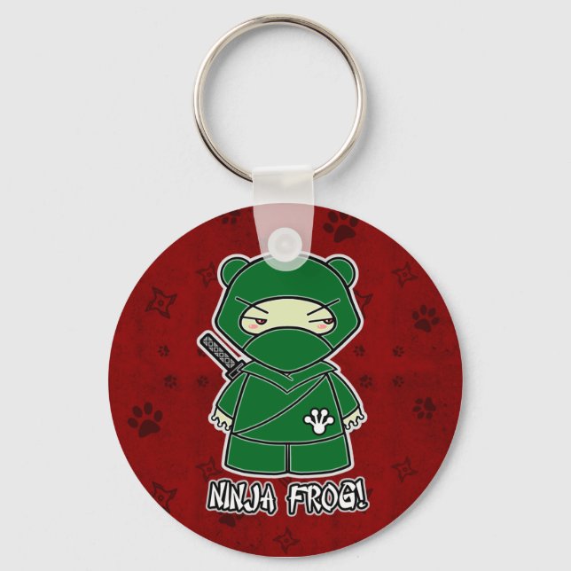 Ninja Frog! Roter Schlüsselanhänger (Vorderseite)