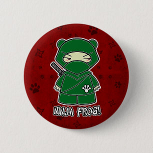 Ninja Frosch! Im roten Knopf Button