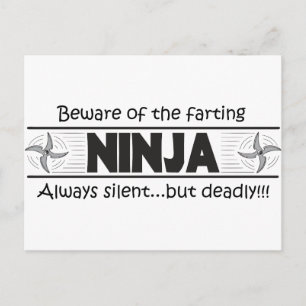 Ninja-Furz Postkarte