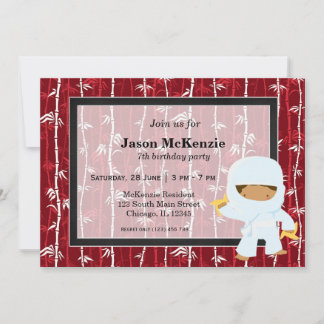 Ninja Geburtstagsthema Einladung