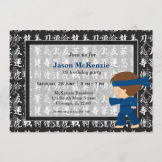 Ninja Geburtstagsthema Einladung