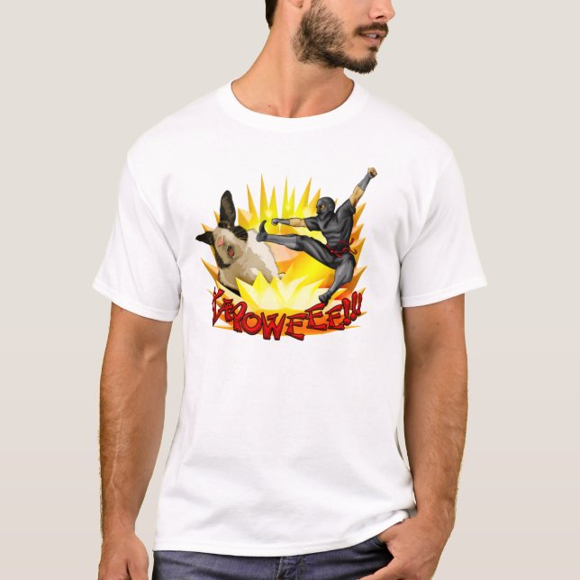 Ninja gegen Häschen T-Shirt (Vorderseite)