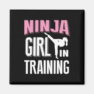 Ninja Girl Ausbildung Karate Taekwondo S for Girl Magnet