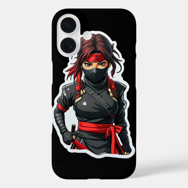 Ninja Girl iPhone 16 Hülle (Rückseite)