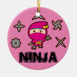 Ninja Girl Keramikornament