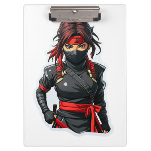 Ninja Girl Klemmbrett