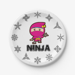 Ninja Girl Pappteller