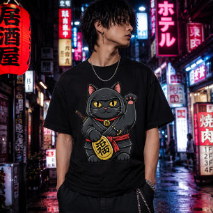 Ninja Glückskatze T-Shirt