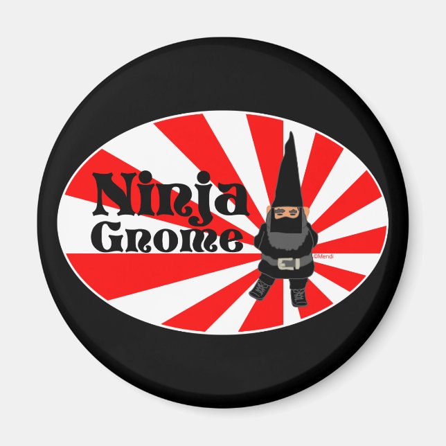 Ninja Gnome Magnet (Vorne)