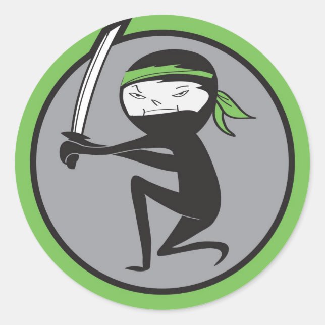 Ninja Green Belt Stickers (Vorderseite)