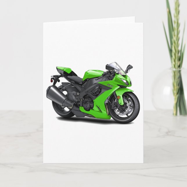 Ninja Green Bike Karte (Vorderseite)