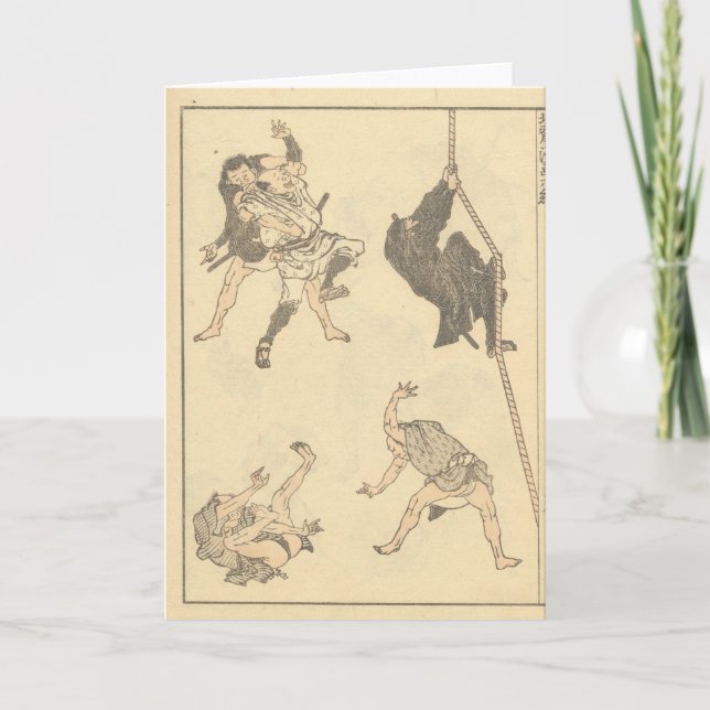 Ninja Gruß-Karte Karte (Vorderseite)