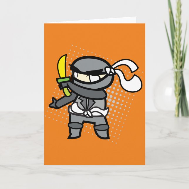 Ninja Grußkarte Karte (Vorderseite)