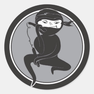 NInja Gürtel-Aufkleber Runder Aufkleber
