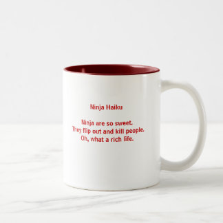 Ninja Haiku-Tasse Zweifarbige Tasse