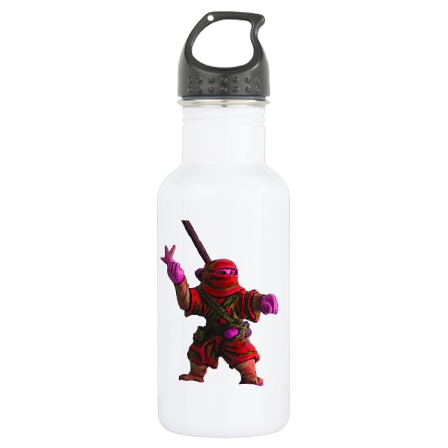 Ninja im Rot Trinkflasche (Vorderseite)