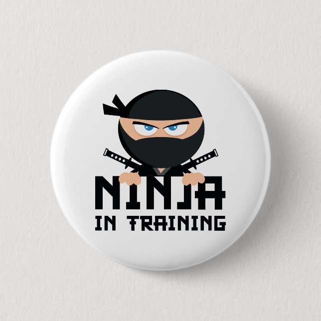 Ninja im Training Button (Vorderseite)
