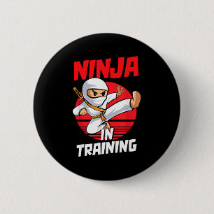 Ninja-in-Ausbildung Kostüm-Party-Krieger Jungen Mä Button
