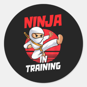 Ninja-in-Ausbildung Kostüm-Party Krieger Jungen Mä Runder Aufkleber