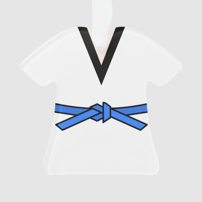 Ninja in Training Blue Belt Personalisiert Ornament (Vorderseite)
