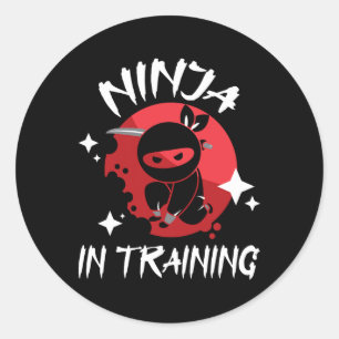 Ninja in Training - Karate Taekwondo Mixed Martial Runder Aufkleber