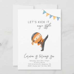 Ninja Invitation d'anniversaire Ninja Party Invi