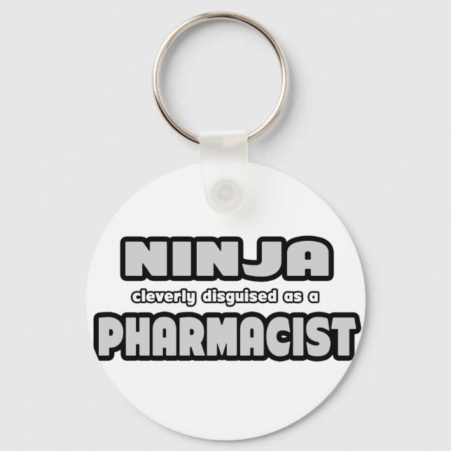 Ninja ist clever als Apotheker verkleidet Schlüsselanhänger (Vorderseite)