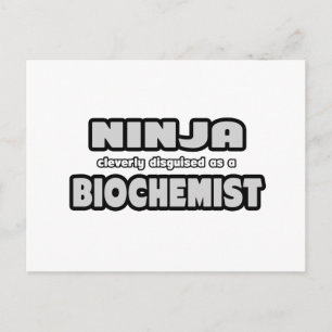 Ninja ist clever als Biochemikerin verkleidet Postkarte