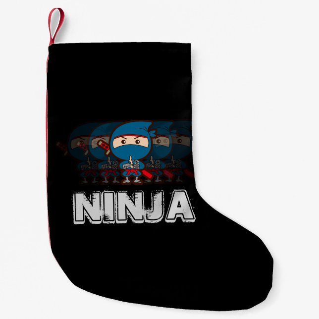 Ninja Junge Kleiner Weihnachtsstrumpf (Vorderseite)