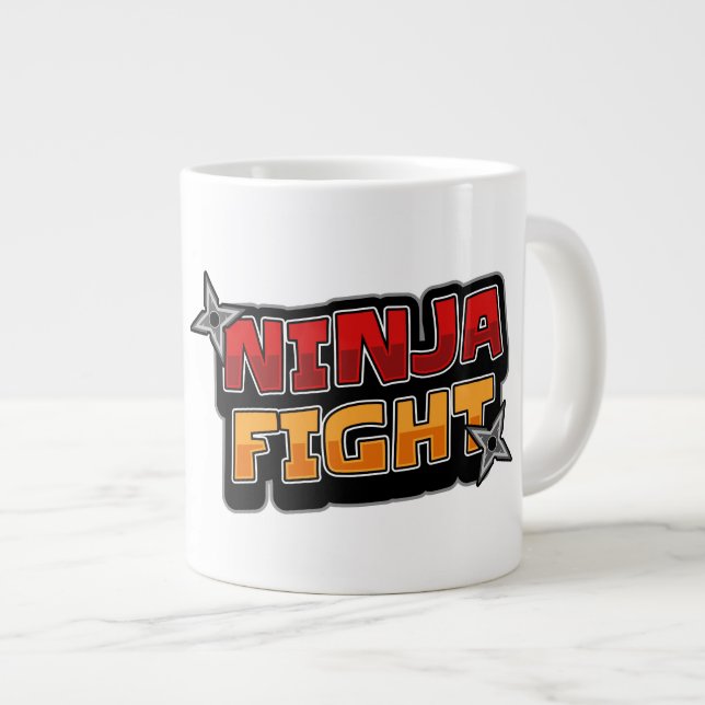 NINJA-KAMPF Jumbo-Tasse (Vorderseite Rechts)