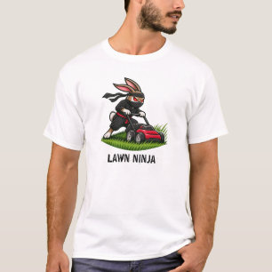 Ninja-Kaninchen-Rasenpflege- und Landschaftsbau-Se T-Shirt