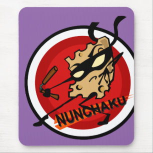 NINJA KÄSE MIT NUNCHUCKS VERTIKALE MAUSPAD