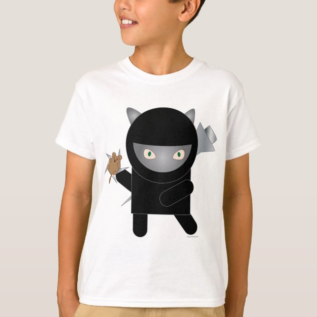 Ninja-Kätzchen-T - Shirt (Vorderseite)