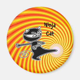 Ninja Katze Firekick Magnet